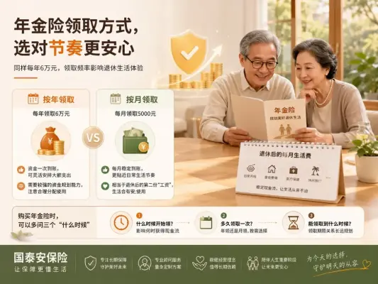 年金险每年领6万元，和每月领5000元一样吗？退休现金流差别藏在“怎么领”