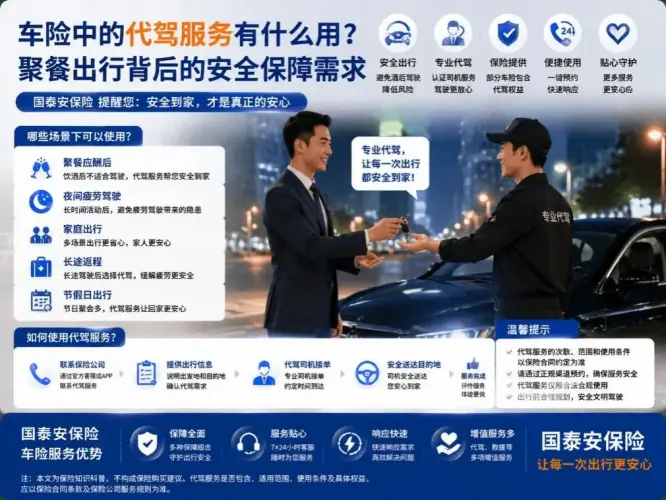 车险中的代驾服务有什么用？聚餐出行背后的安全保障需求