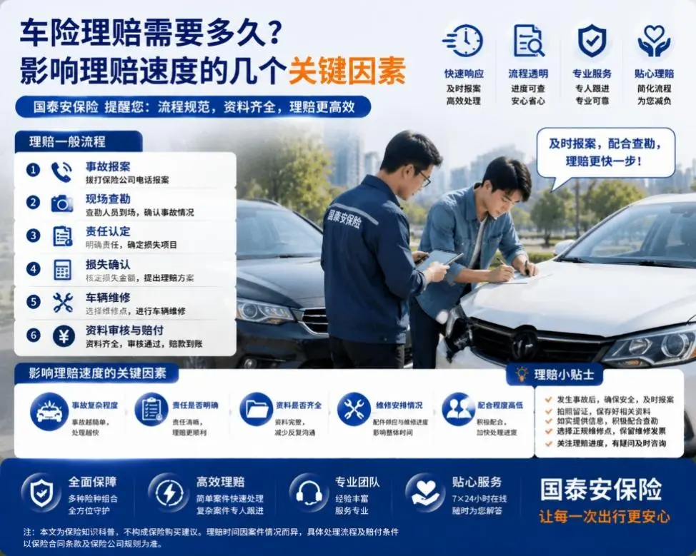车险理赔需要多久?影响理赔速度的几个关键因素(图1) 车险理赔需要多久?影响理赔速度的几个关键因素(图1)