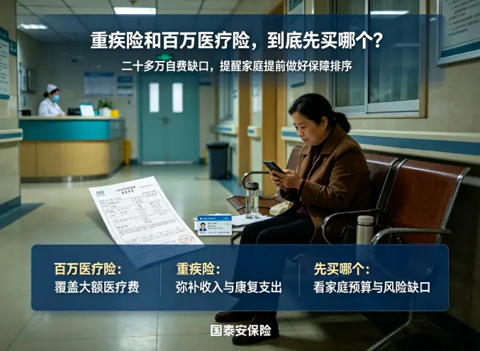 重疾险和百万医疗险,到底先买哪个(图1) 重疾险和百万医疗险,到底先买哪个(图1)
