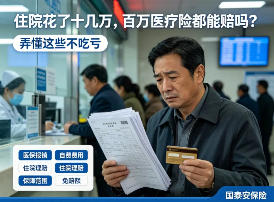 住院花了十几万,百万医疗险都能赔吗?弄懂这些不吃亏(图1) 住院花了十几万,百万医疗险都能赔吗?弄懂这些不吃亏(图1)